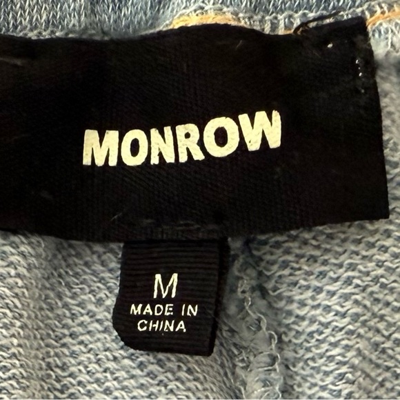 Monrow Indigo French Terry Light Blue Wide-Leg Pants 
Size M - Picture 6 of 8